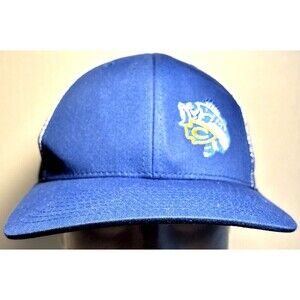 Community Bass Team Fishing Snapback  Cap  Blue  / White Mesh